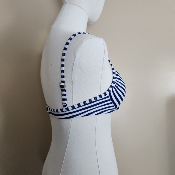 Blue/White Striped Swimsuit Top, Women's Small - Picture 5 of 13